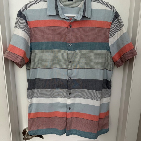 Perry Ellis slim fit button up tee - Picture 1 of 4
